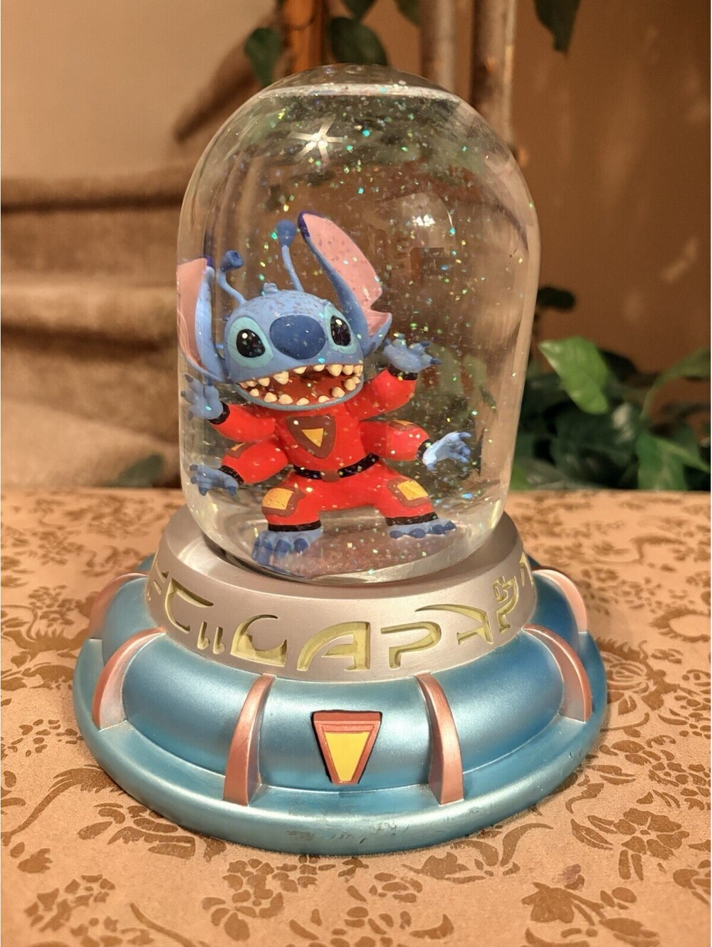 Rare Disney Stitch Experiment 626 Snow Globe With Lights & Sounds *video*